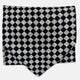 A folded Chequered Navy & White Silk Cravat by Turnbull & Asser UK, featuring a timeless diamond checkered pattern that channels classic British motoring elegance, displayed on a plain white background. Ideal as a double-sided silk accessory to elevate your ensemble for the Concours of Elegance 2026.