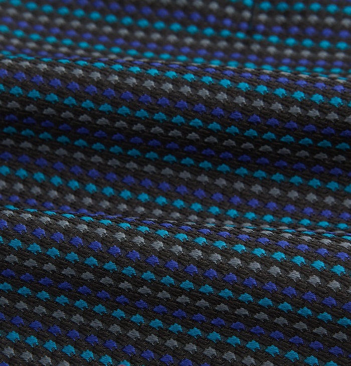 Navy Multi Silk Cravat Image 3