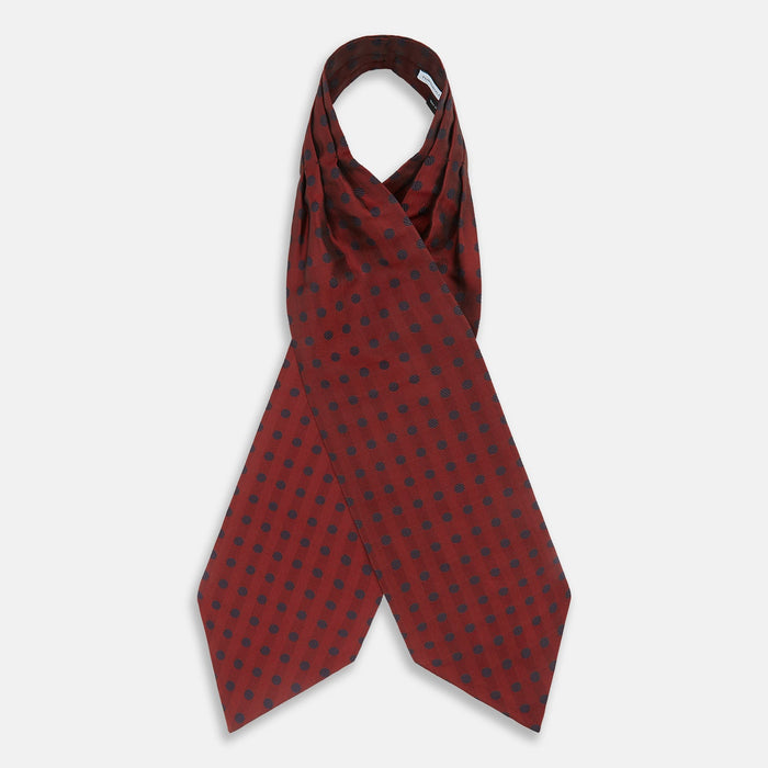 Red Dot Silk Cravat Image 1