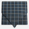 Navy Fine Double Check Silk Cravat