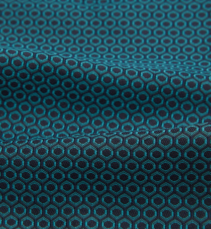 Turquoise Micro Hexagon Cravat Image 3
