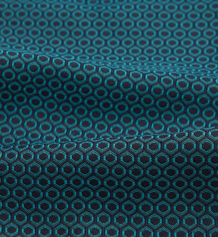 Turquoise Micro Hexagon Cravat Image 3