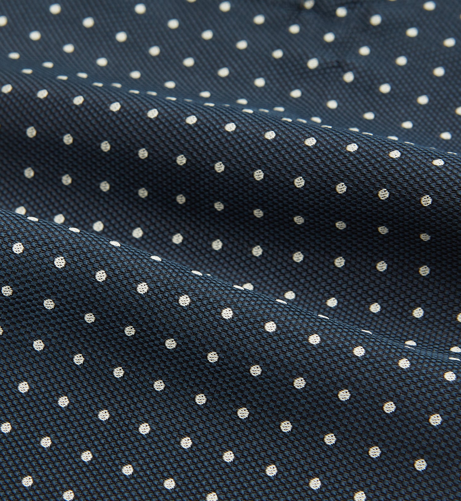 Navy Micro Dot Silk Cravat