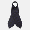 View 2 of product Pair the Turnbull & Asser Green Tartan Silk Cravat with a pocket square in a dark plaid of blue and black—a sharp, pointed accent that perfectly complements formal neckwear.