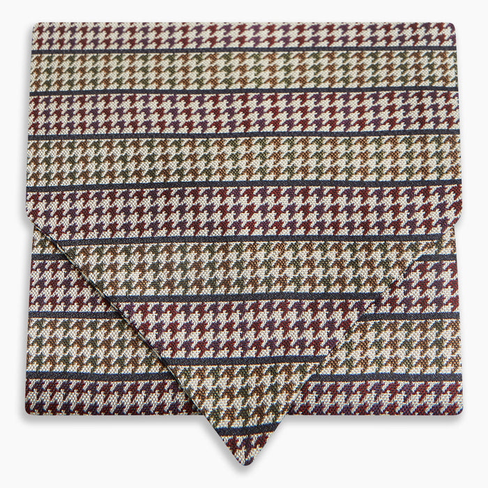 Brown Puppytooth Silk Cravat Image 4