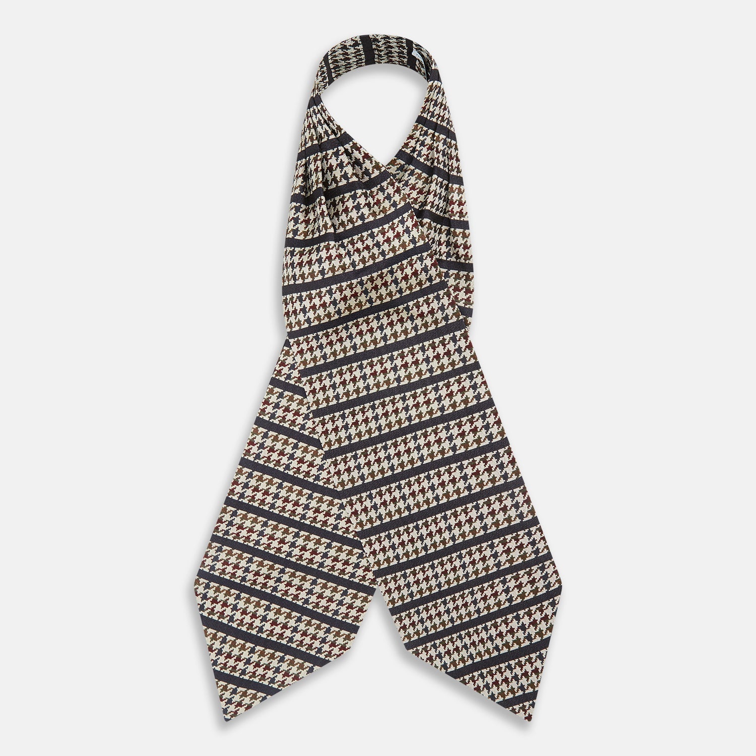 Image 2 of product Brown Houndstooth Silk Cravat