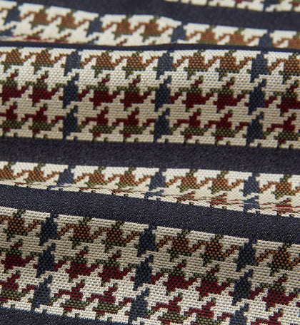 Brown Houndstooth Silk Cravat Image 3