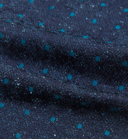 Teal Micro Dot Silk Cravat Image 3