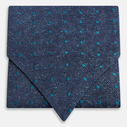 Teal Micro Dot Silk Cravat