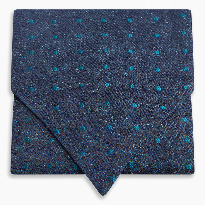 Teal Micro Dot Silk Cravat Image 4