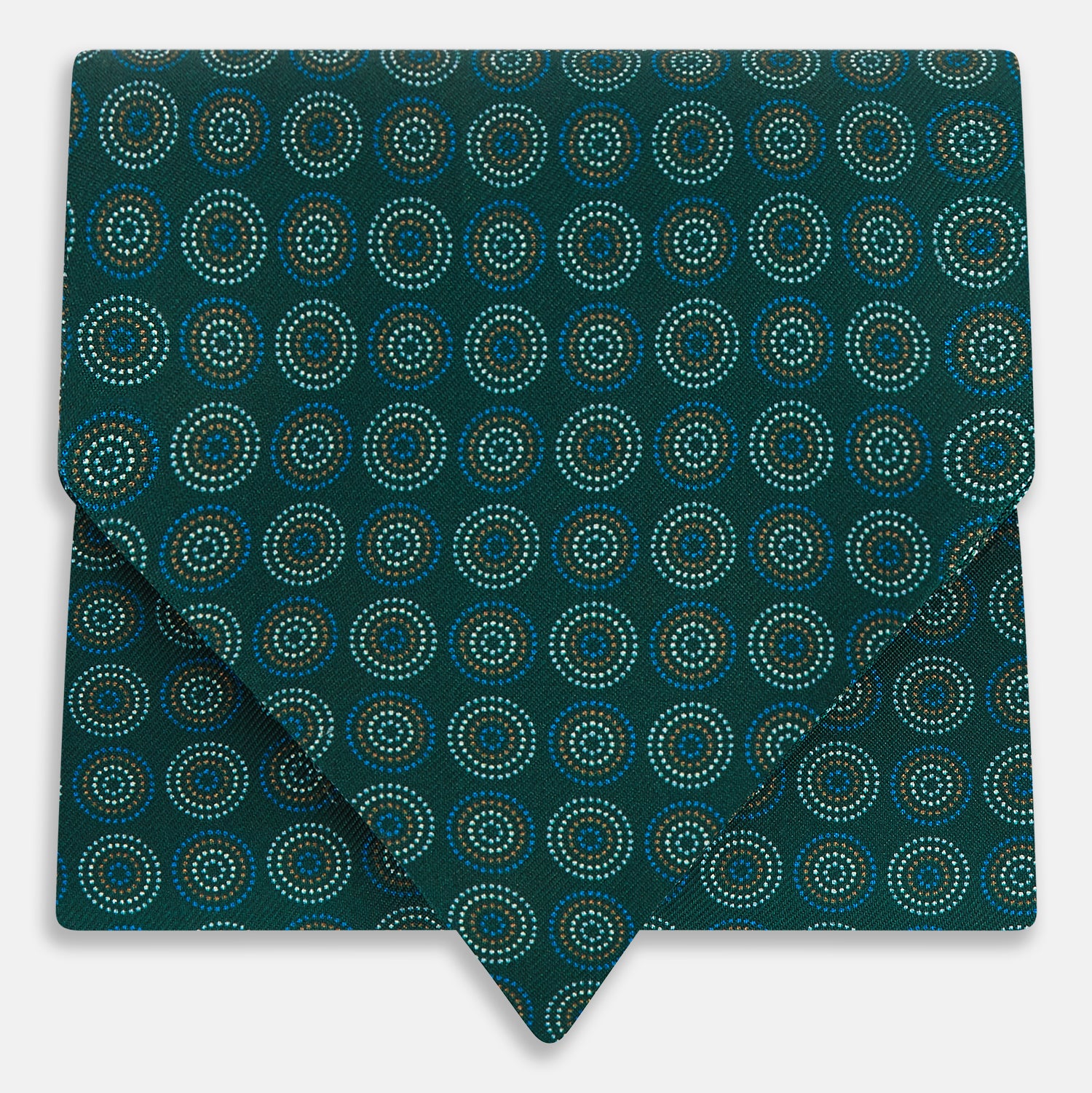 View 1 of product TIES ASCOTS MLTI CRCL RINGS PRNT SILK FOREST GREEN OS