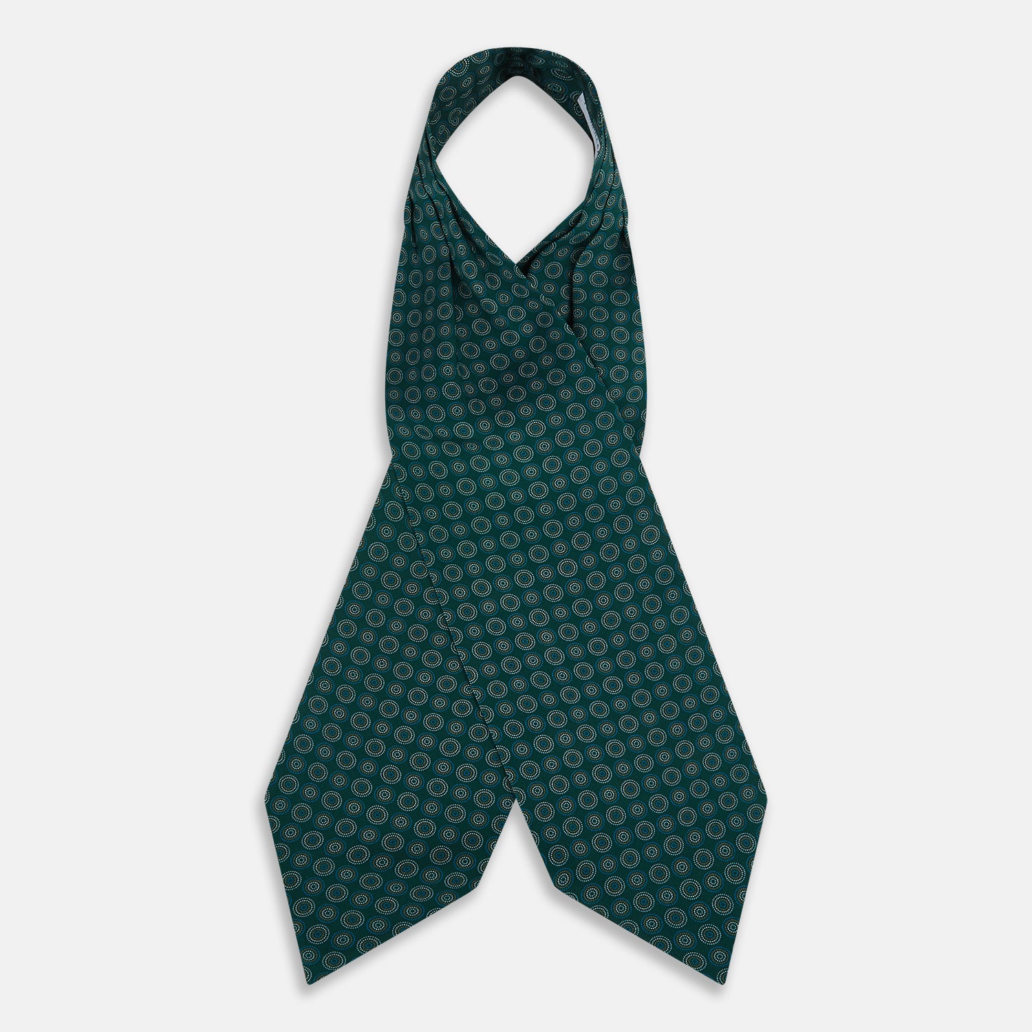 View 2 of product TIES ASCOTS MLTI CRCL RINGS PRNT SILK FOREST GREEN OS