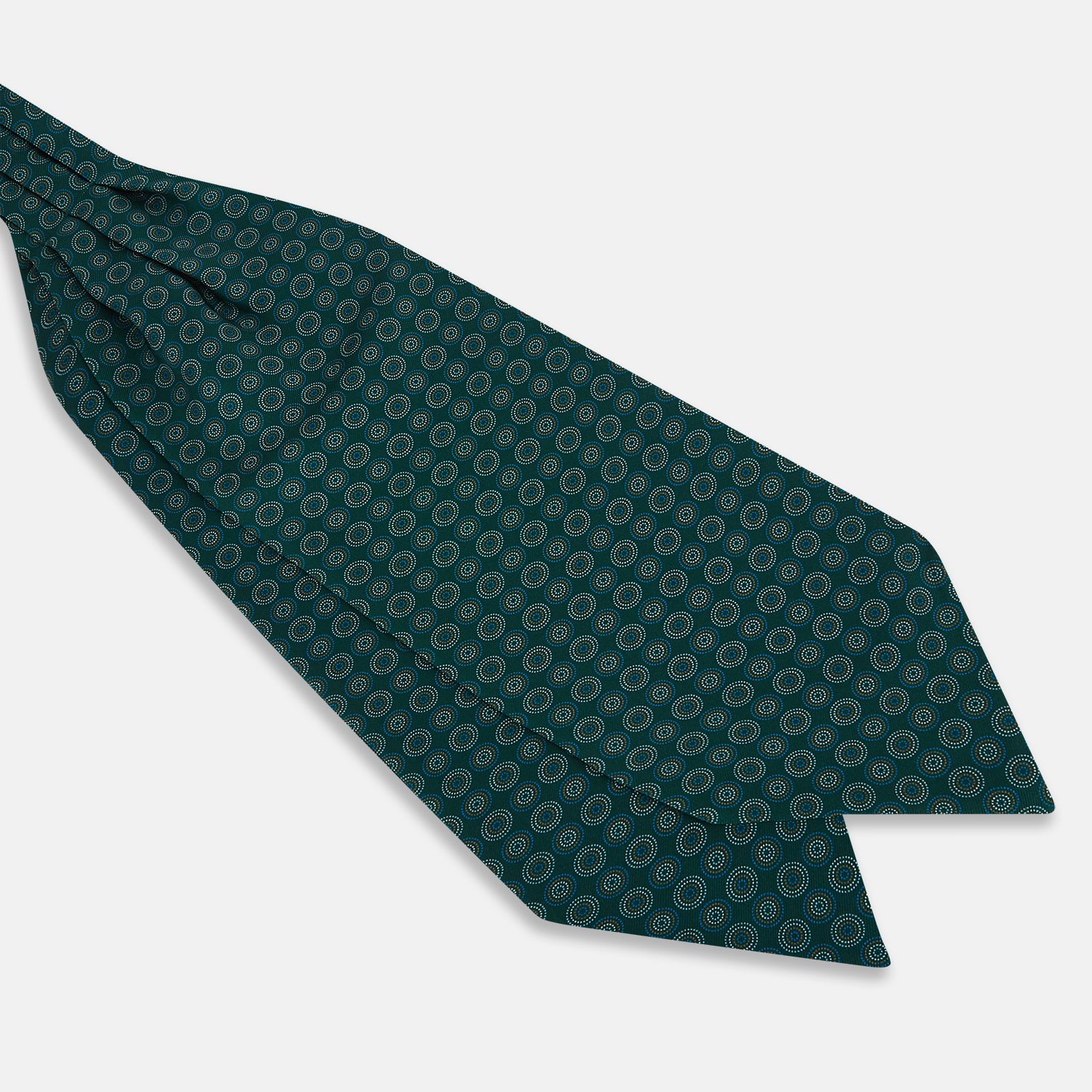 View 3 of product TIES ASCOTS MLTI CRCL RINGS PRNT SILK FOREST GREEN OS