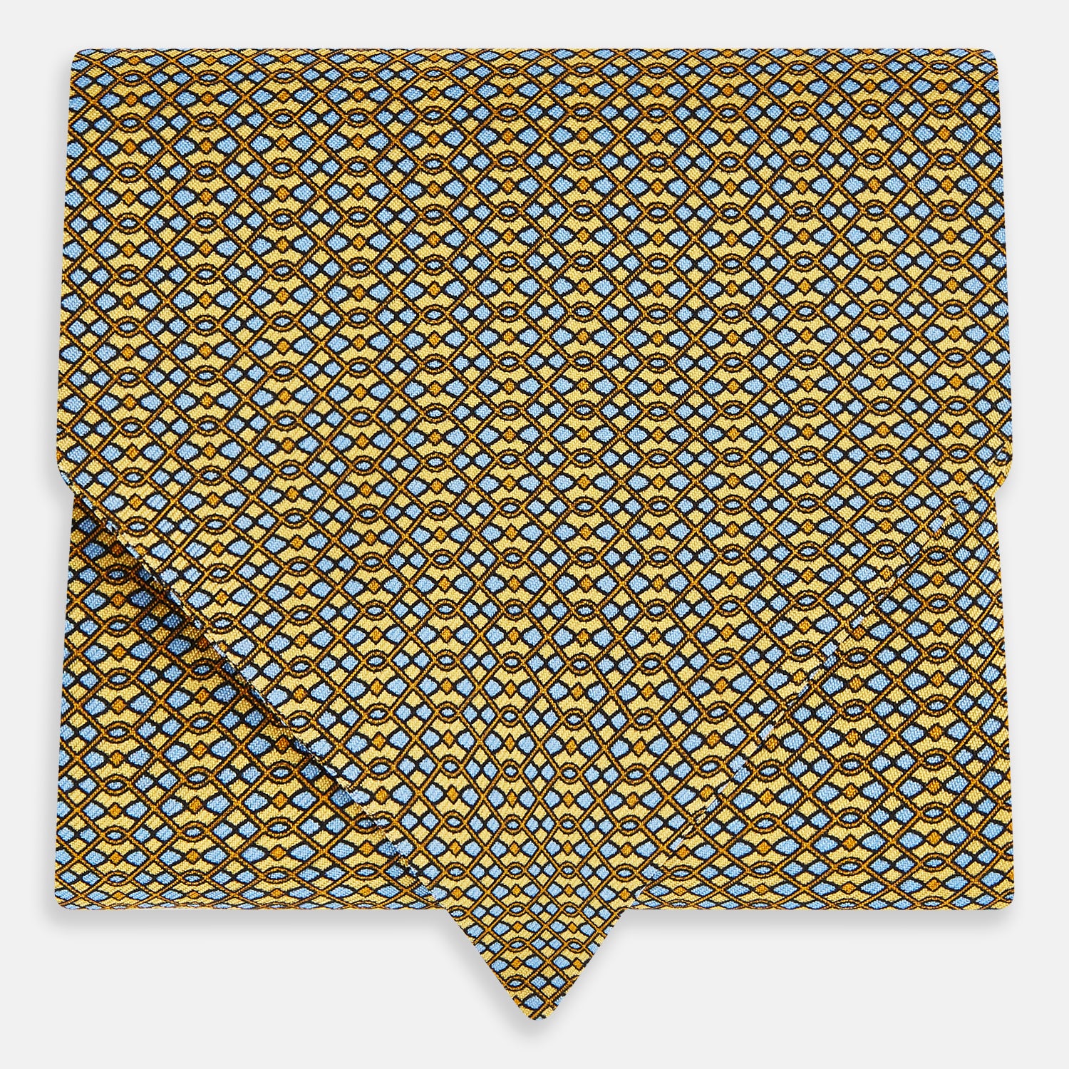 View 1 of product TIES ASCOTS MICRO SQUARED PRINTED SILK BANANA OS
