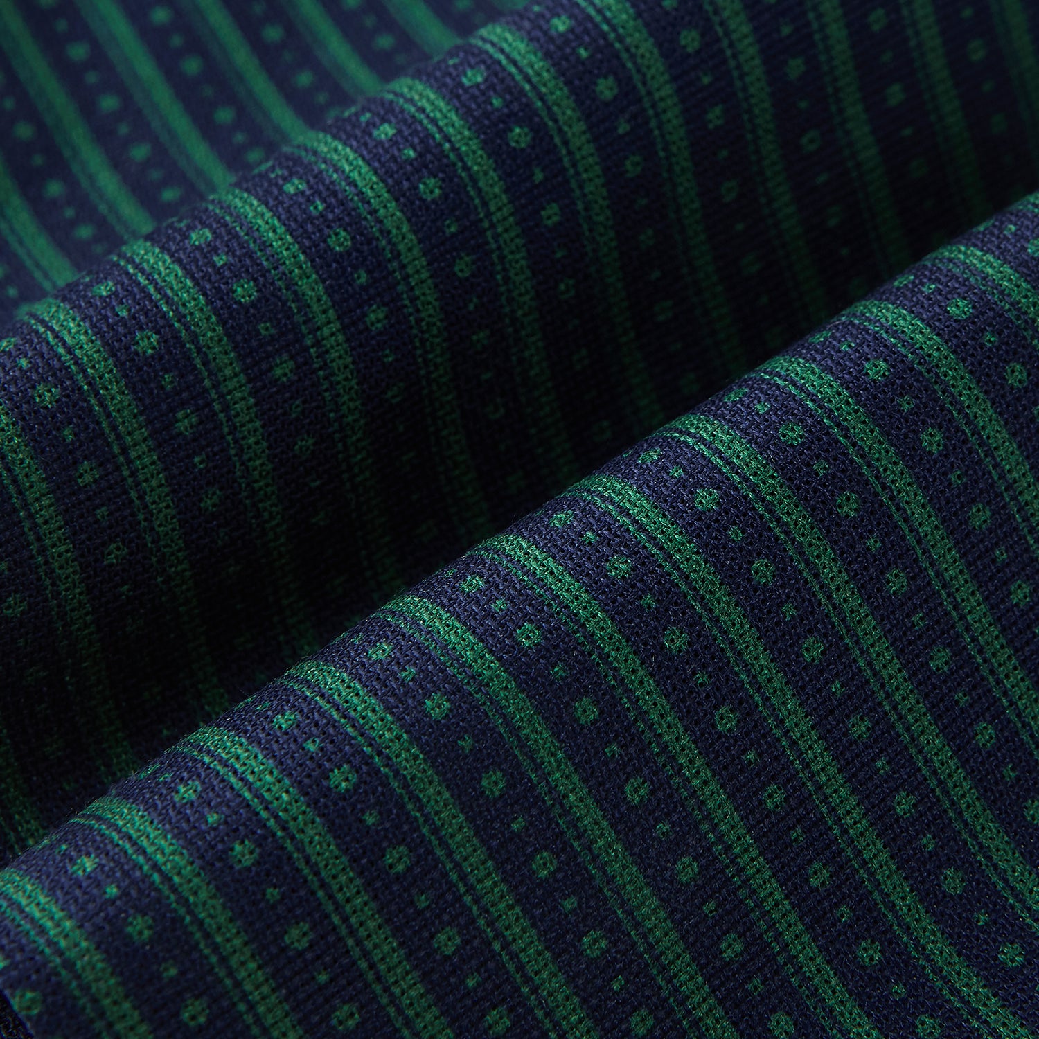 View 4 of product TIES ASCOTS STR AND DOT PRINTED SILK FOREST GREEN OS