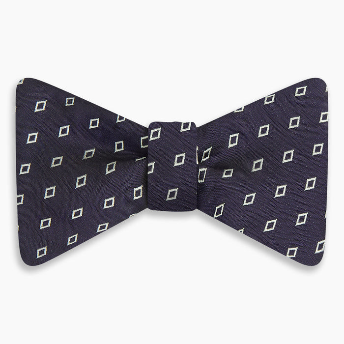 Blue Diamond Silk Bow Tie Image 3