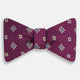 Magenta Motif Silk Bow Tie