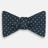Navy Micro Dot Silk Bow Tie