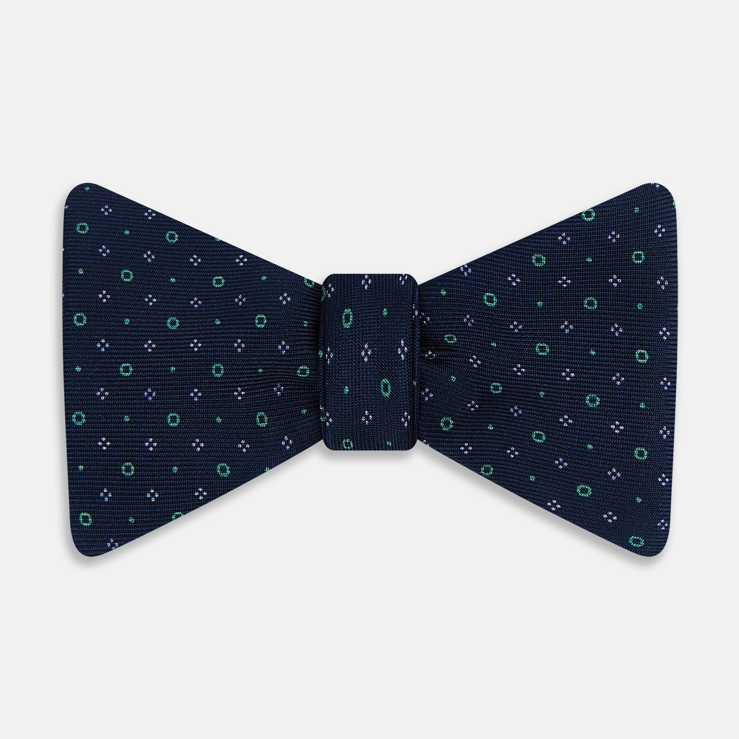 View 1 of product TIES BOWS CIRCLES DOTS PRNTD SILK SUPER DRK NVY OS