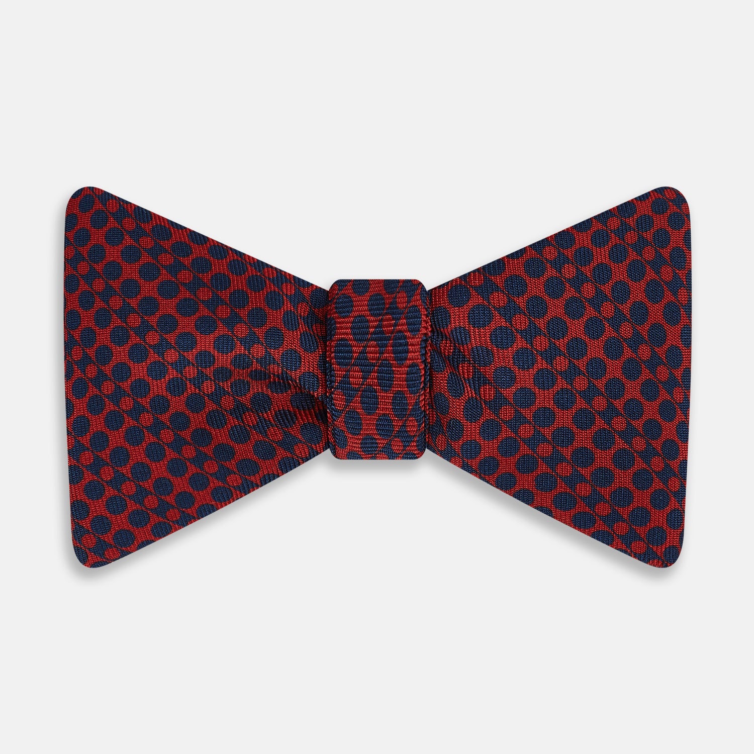 View 1 of product TIES BOWS CIRCLES AND STRIPE PRINTED SILK RED OS