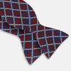 View 3 of product Red Houndstooth Check Printed Silk Bow Tie OS