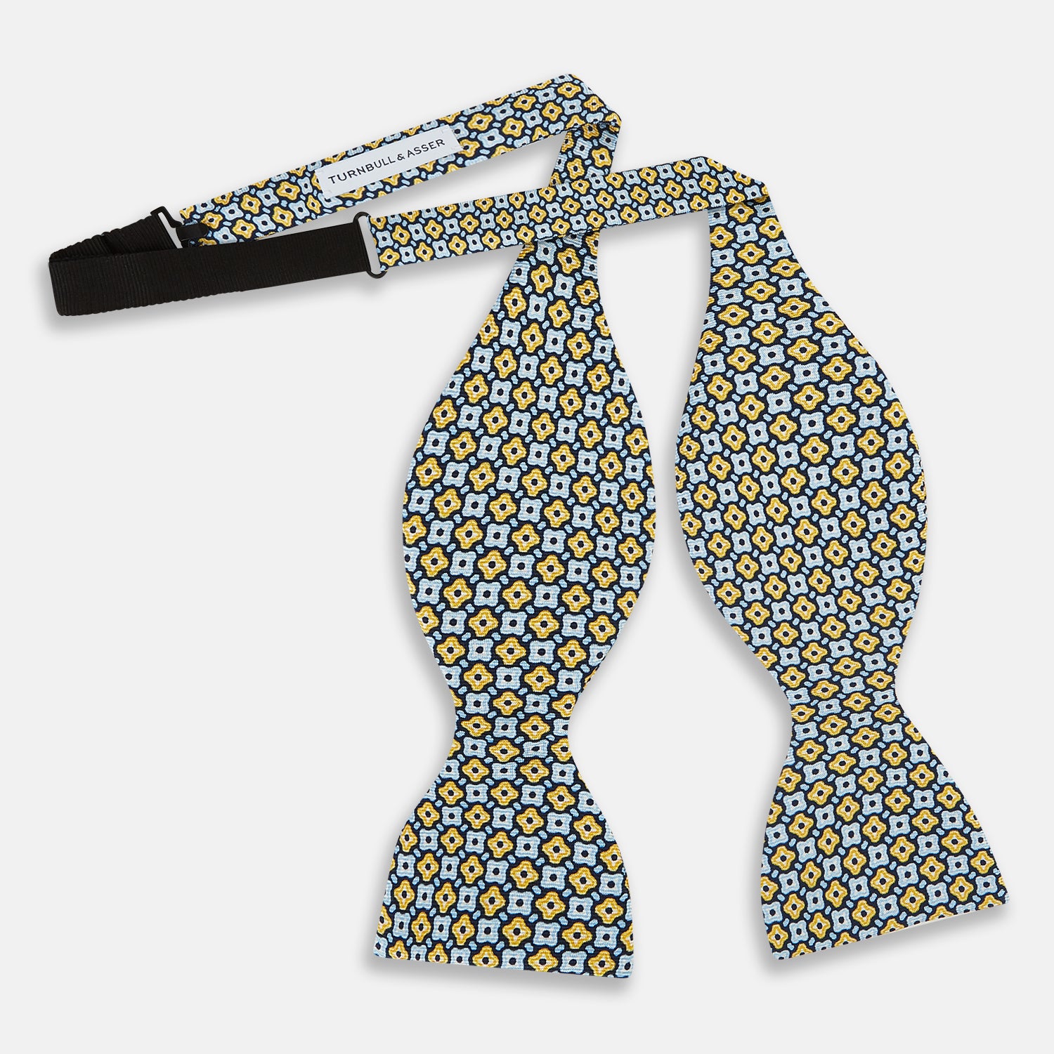 View 3 of product TIES BOWS GEOMETRIC MEDALLION PRINTED SILK CITRUS OS
