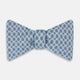 TIES BOWS MICRO GEOMETRIC FLORAL PRINTED SILK BLUE OS