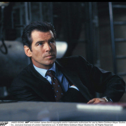 Tomorrow Never Dies Square Silk Tie As Seen on James Bond Image 1