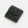 View 3 of product Turnbull & Asser Forest Green Leather Cufflinks feature square ends, visible stitching, and braided leather connectors, displayed on a white background—a refined choice in men's accessories.