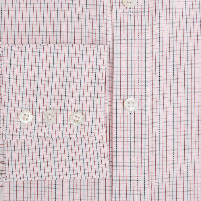 Red Micro Graph Check Mayfair Shirt Image 3