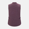 View 3 of product The Turnbull & Asser Burgundy Pin Check Padded Gilet features a front zipper, two zippered side pockets, a chest pocket, and a rounded hem—an ideal men’s layering piece shown on a white background.
