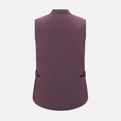 Burgundy Pin Check Padded Gilet Image 2