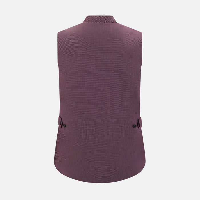 Burgundy Pin Check Padded Gilet Image 2