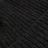 View 2 of product The Turnbull & Asser Charcoal Melange Ribbed Cashmere Beanie features a chunky knit and folded cuff, shown against a plain white background.