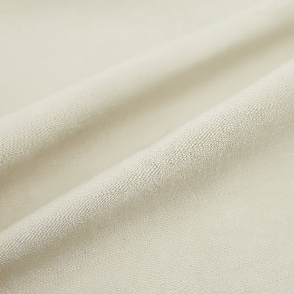 Turnbull & Asser Taupe Cotton Blend Henry Trousers with a straight-leg formal cut, button and zipper closure, belt loops, and side pockets, shown against a plain white background.