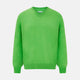 Lime Green Fine Merino V-Neck Jumper