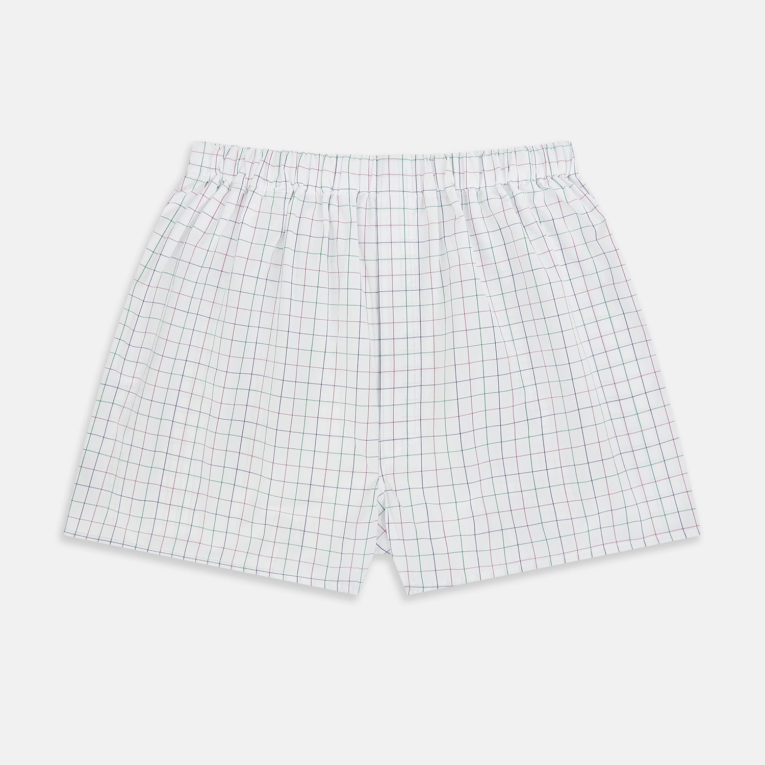 Pink Grid Check Godfrey Boxer Shorts