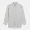 View 2 of product A close-up of the Grey Fine Check Cashmere Blend Fabric by Turnbull & Asser.