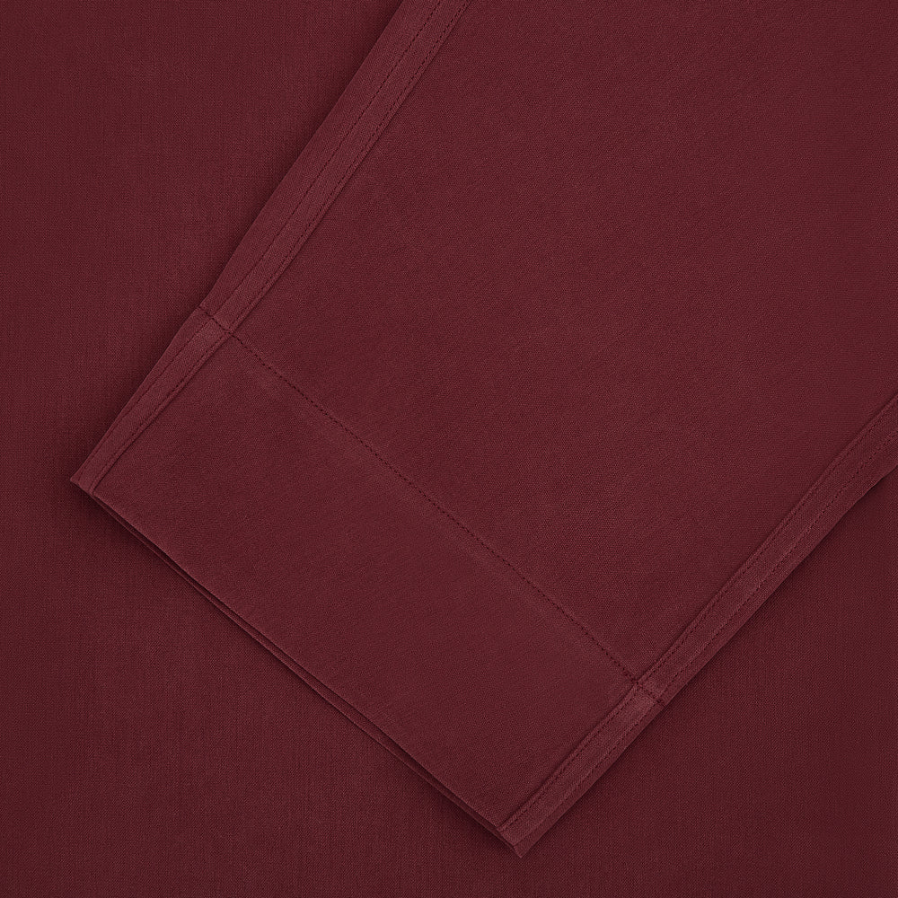Burgundy Silk Pyjama Set