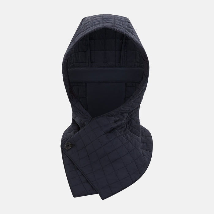 Navy Quilted Hood with Neck Warmer