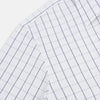 View 6 of product A Dark Navy Double-Line Checked Westminster Shirt by Turnbull & Asser, featuring button-down front, pointed collar, and buttoned cuffs—displaying British craftsmanship—laid flat on a white background.