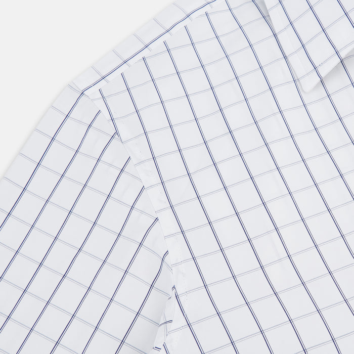 Dark Navy Double-Line Checked Westminster Shirt Image 5