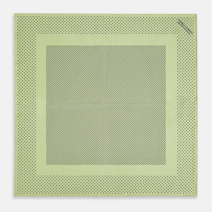 Melon Green Dot Silk Pocket Square Image 3