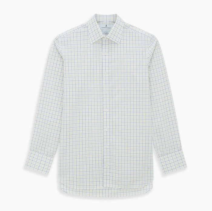 Yellow Overlay Grid Check Mayfair Shirt Image 6