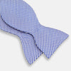 View 3 of product The Turnbull & Asser Navy and White Houndstooth Silk Bow Tie features a neatly centered knot, shown on a white background—an elegant formalwear accessory.