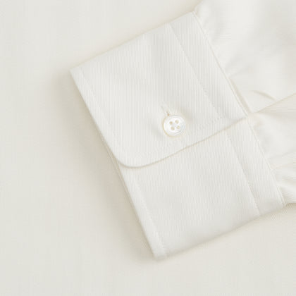 Cream Cotton Weekend Fit Unwin Shirt Image 3