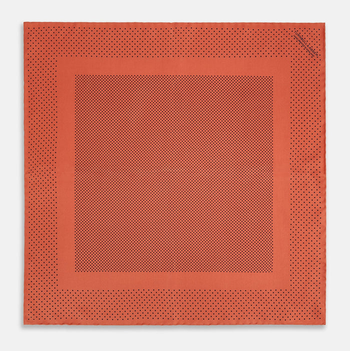 Orange Dot Silk Pocket Square Image 3