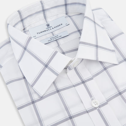 Grey Grid Check Mayfair Sirt