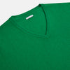 Grass Green Cashmere V-neck Jumper