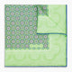 Fern Green Floral Tile and Paisley Silk Pocket Square
